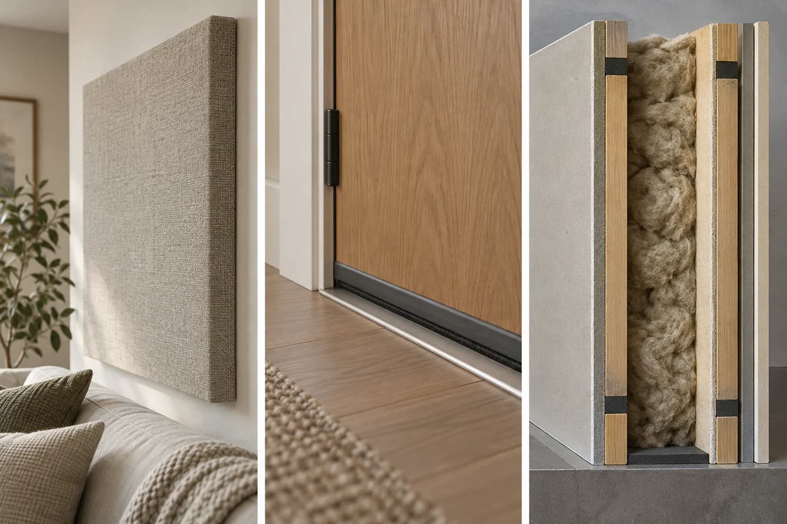 A porous acoustic panel, door seal and conceptual multilayer wall section