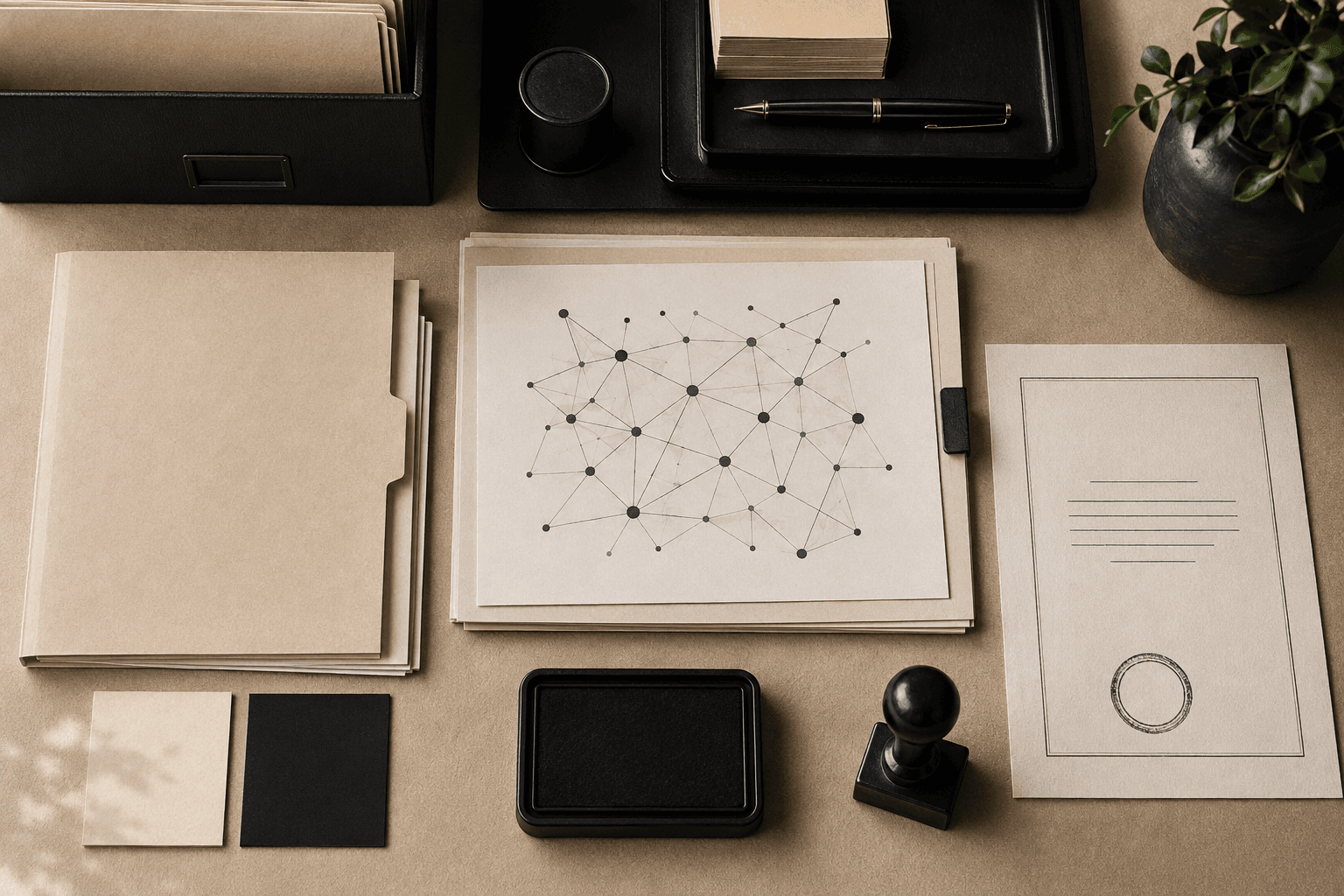VITON13 conceptual editorial illustration accompanying Trust you can document, and a link profile strangers help write