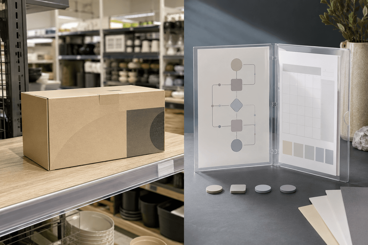 VITON13 conceptual editorial illustration accompanying One Company, Two Catalogues: 29 Fixed Prices Against 100 Ranges