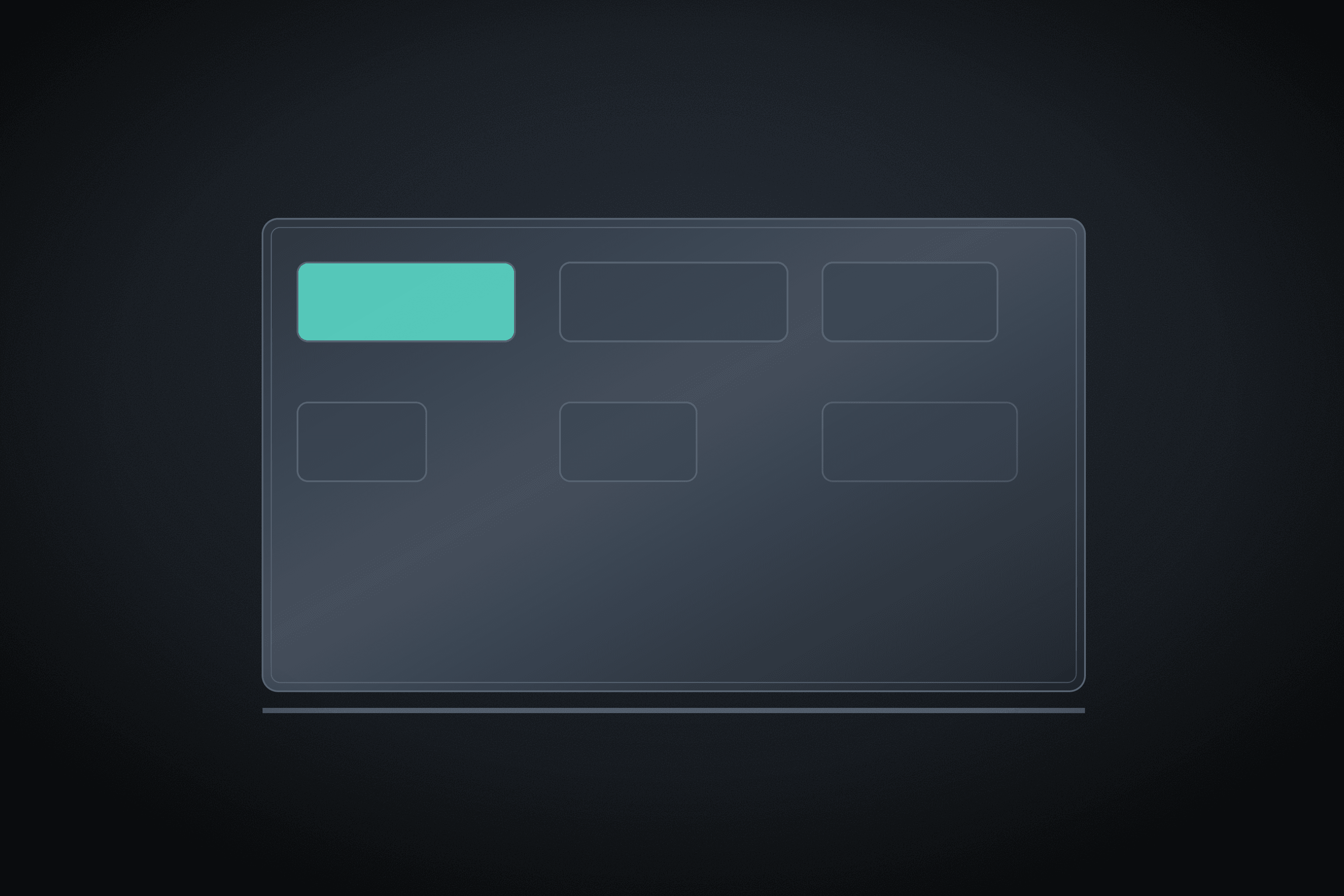 Board of rectangular sign panels with one highlighted