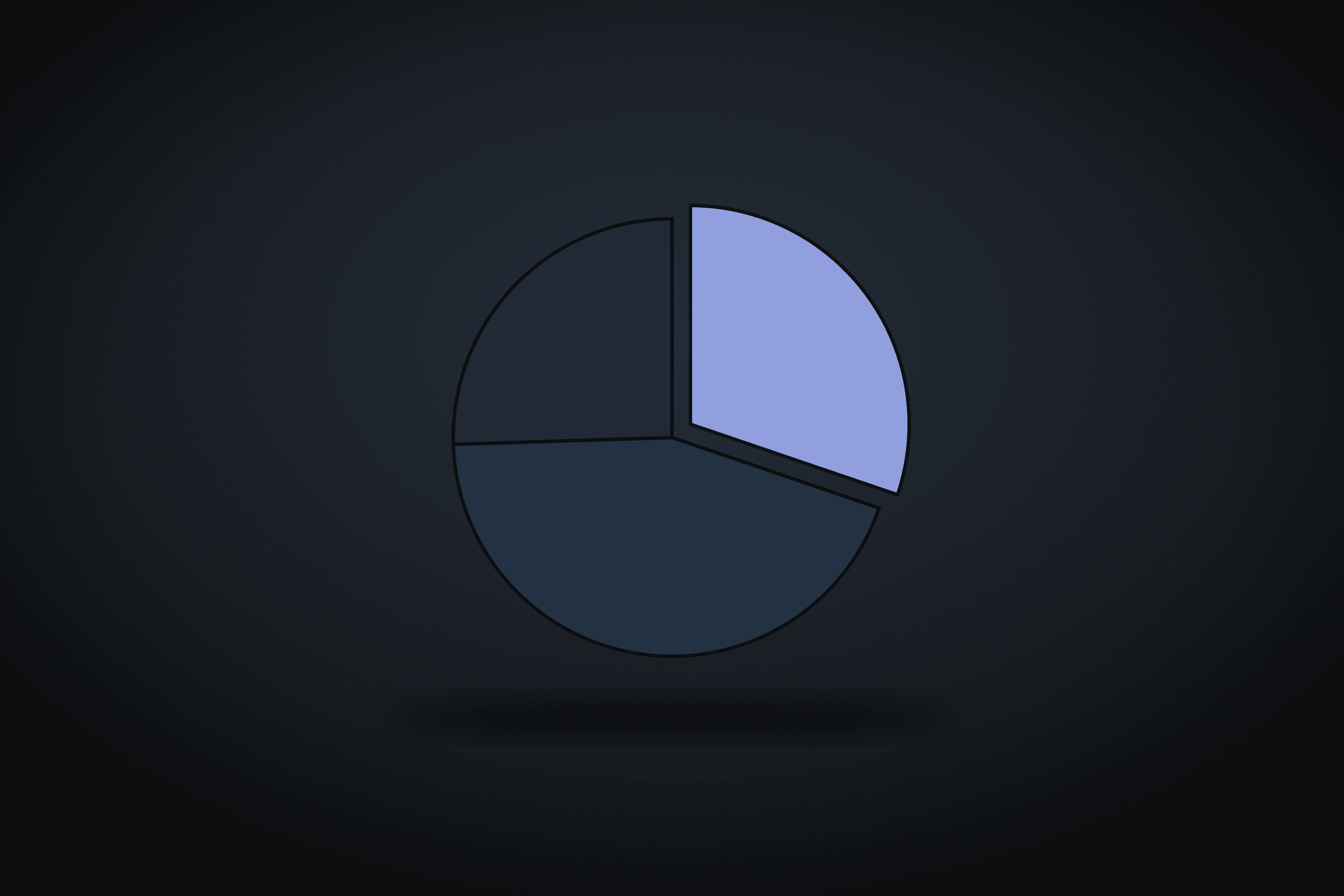 Pie chart with one slice pulled out