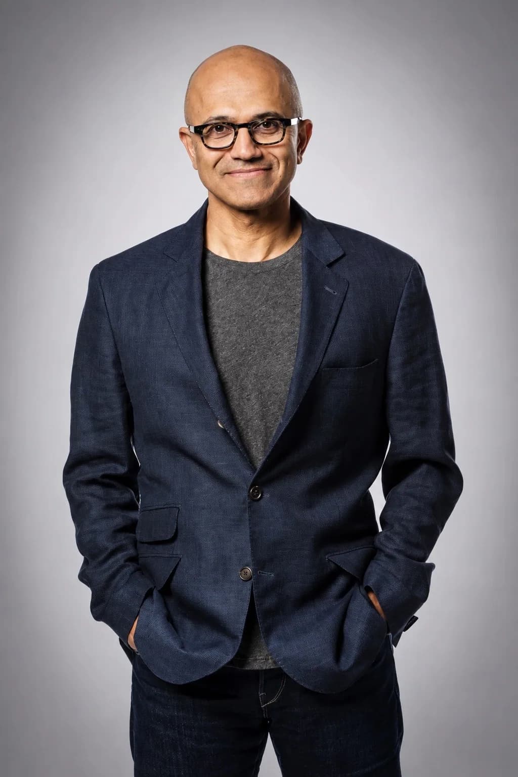 Portrait of Microsoft chairman and CEO Satya Nadella