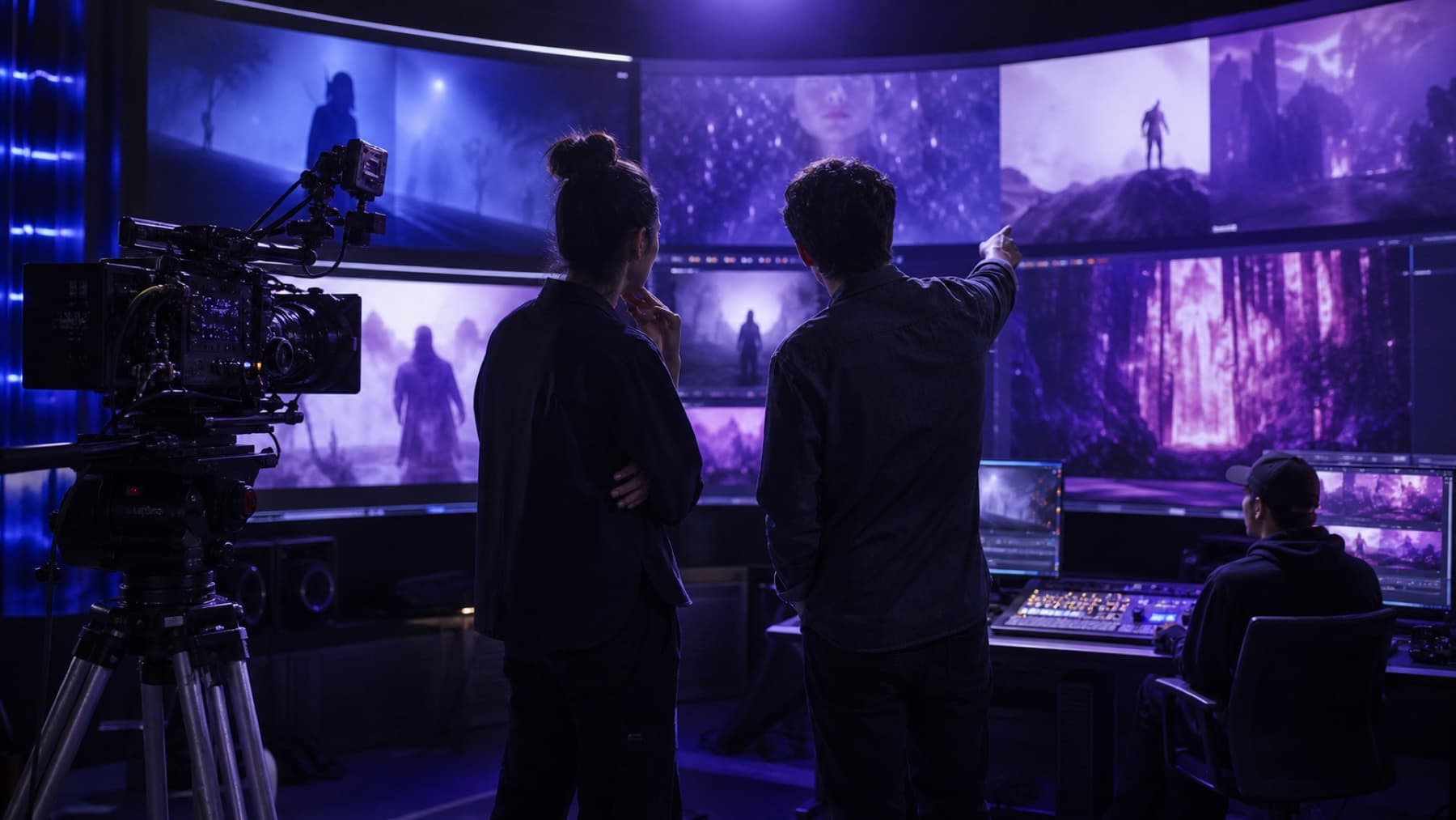 AI video production production scene