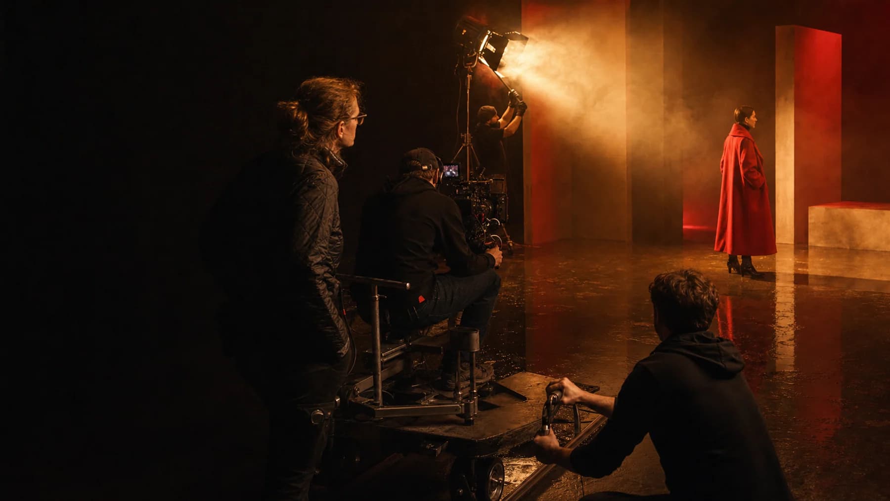 Explainer video production scene