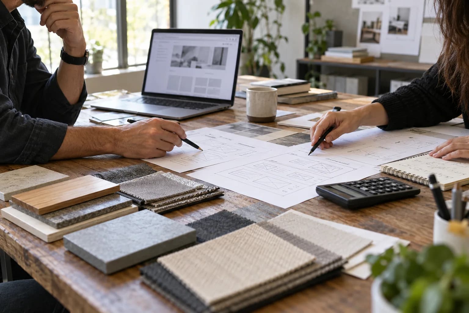 AI-assisted conceptual illustration of a website project budget board; no actual vendor quote