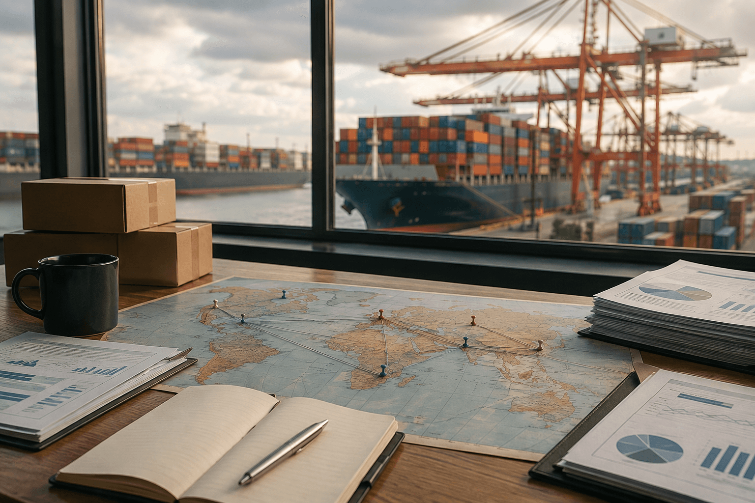 VITON13 conceptual editorial illustration accompanying US tariff reset pushes supply chains and pricing desks back into contingency mode