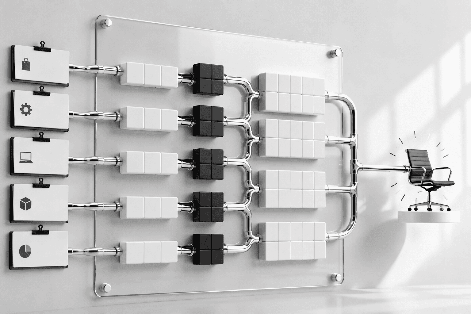 A service-company capacity board connecting client projects, billable delivery days, contribution blocks and one proposed new team seat