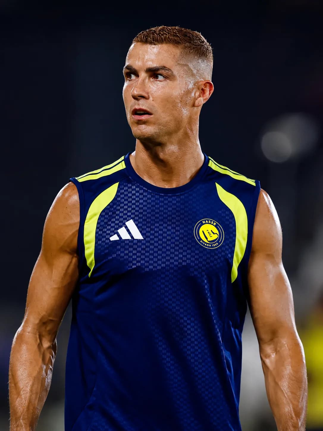 Cristiano Ronaldo in an Al-Nassr training shirt